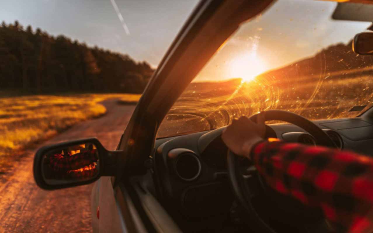 Vehicle being prepared for long-distance transport